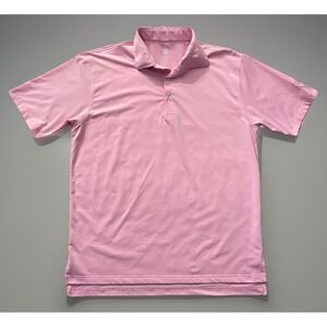 Turtleson Tour Performance Short Sleeve Golf Polo Shirt Pink Logo Large JBHS